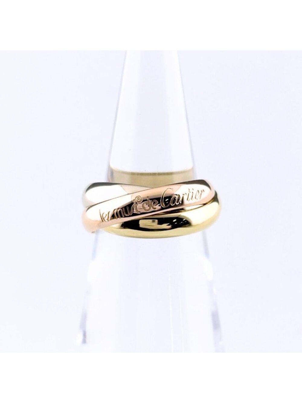 Cartier Trinity Yellow Gold Pink White Ring Three
